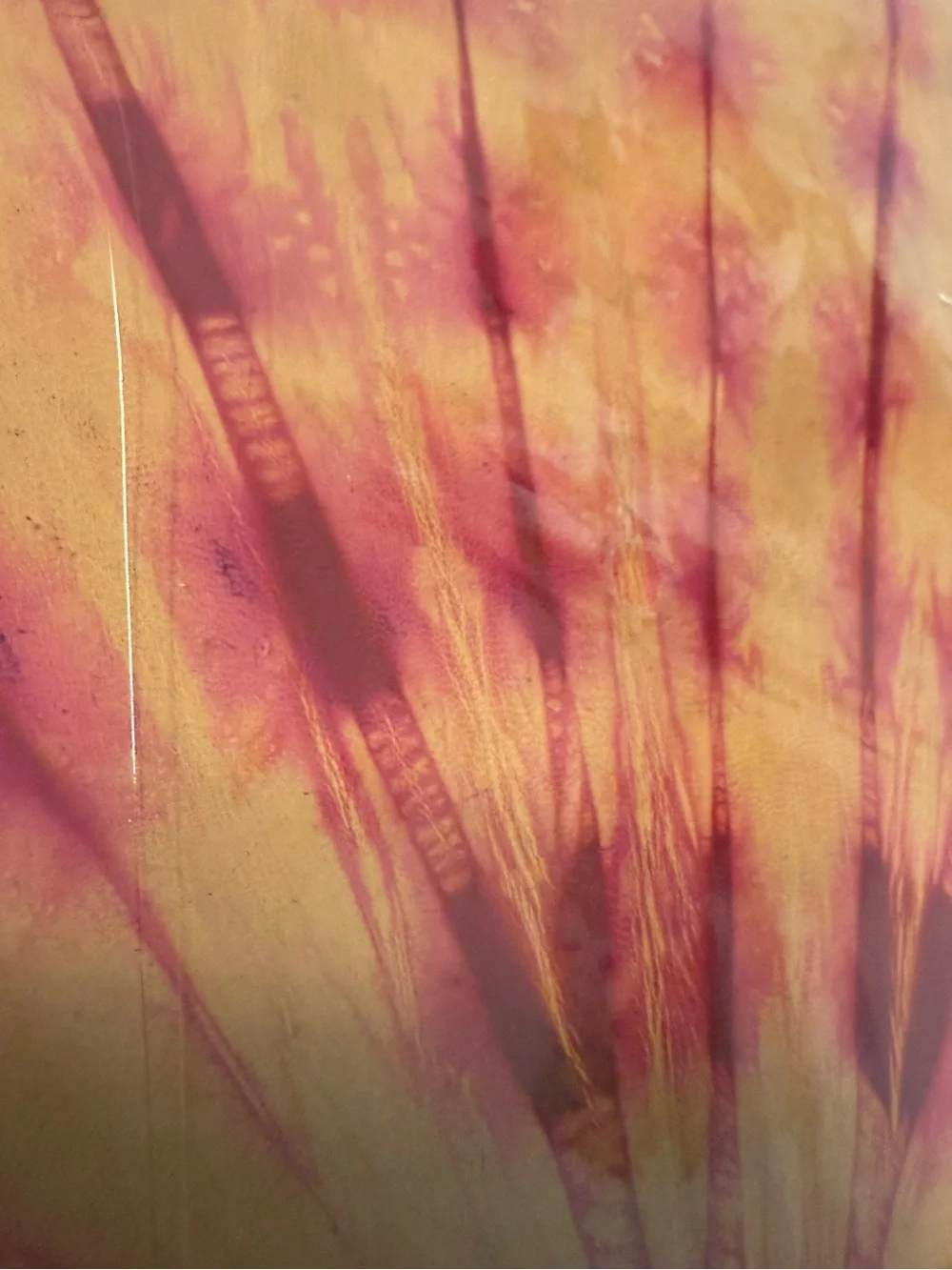 NWT Leather Tablet Sleeve Cover in Yellow & Pink Tie-Dye